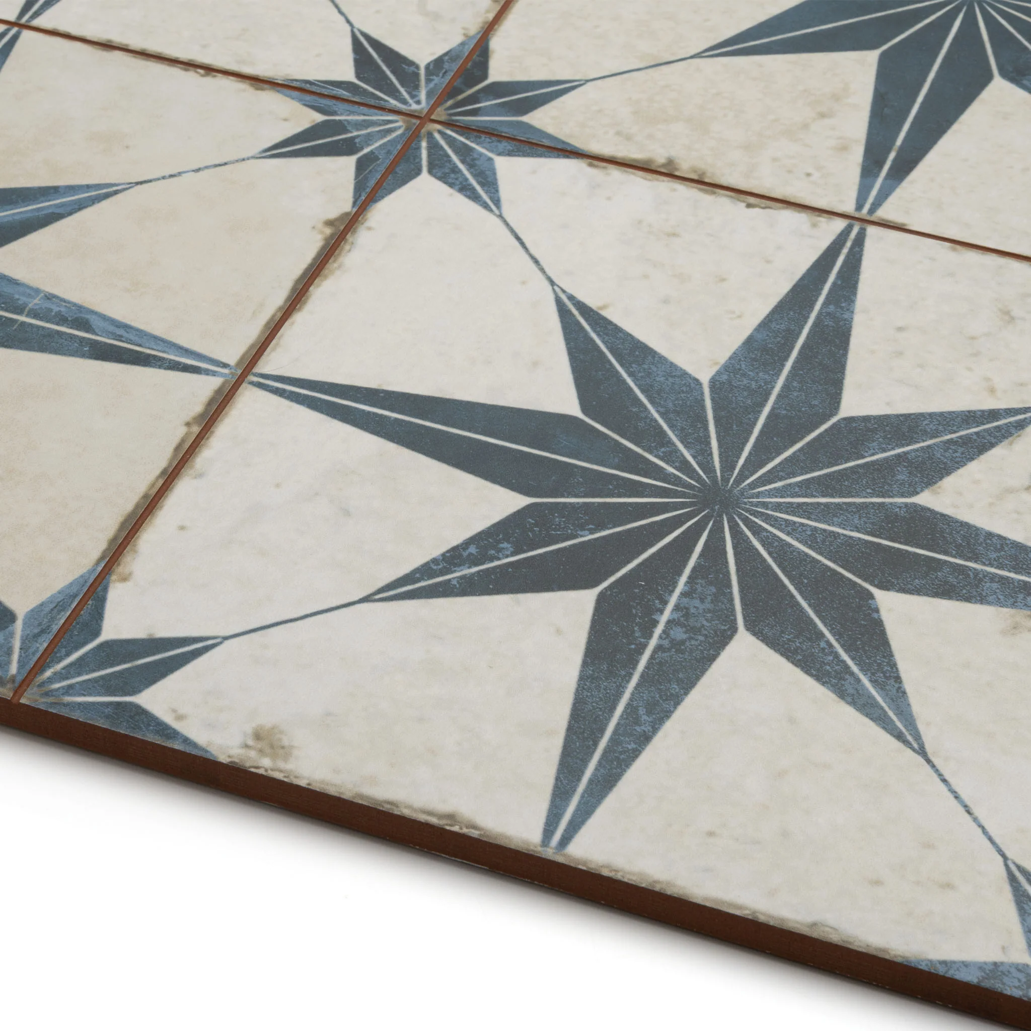 Heritage Star Blue Patterned Tile - Image 5