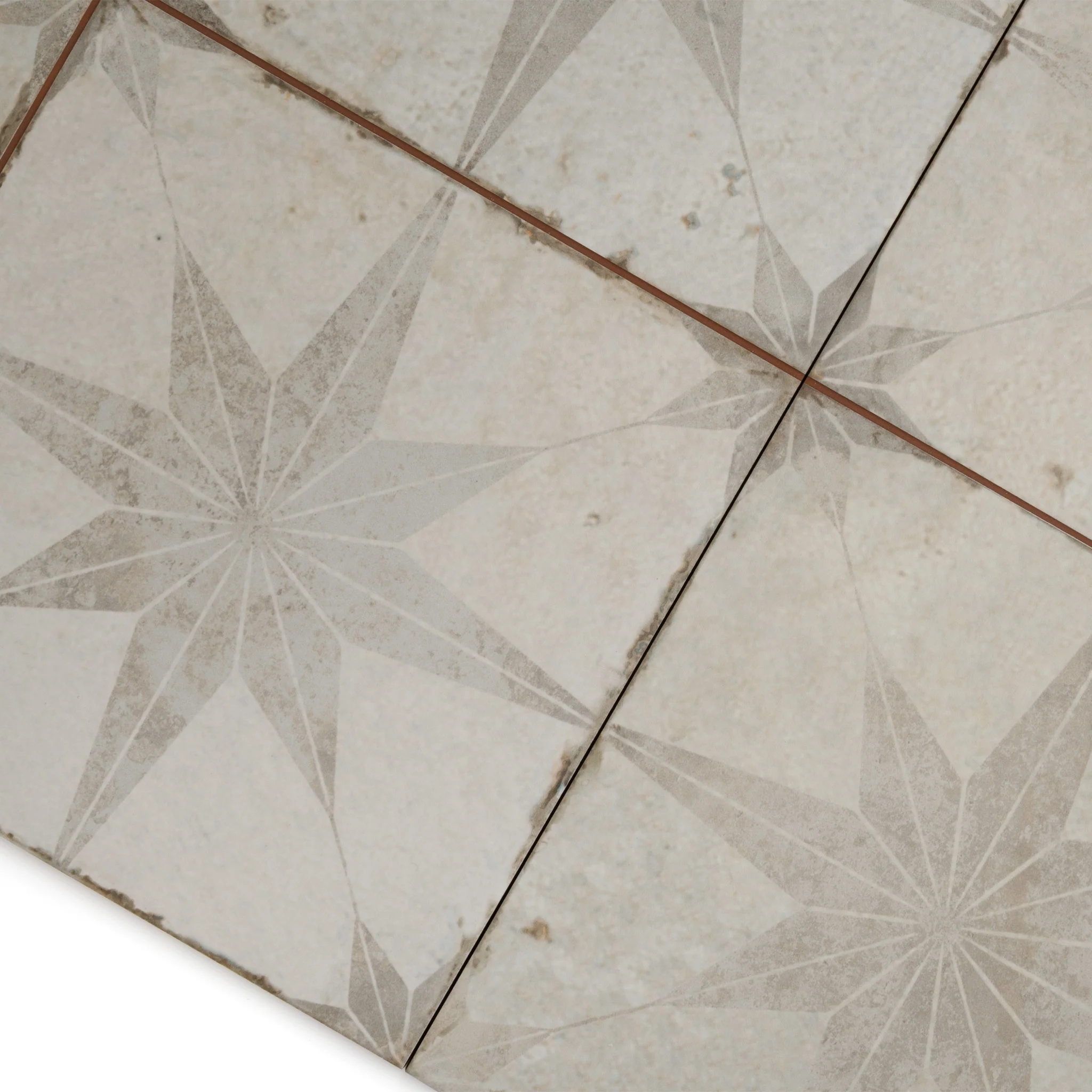 Heritage Star White Patterned Tile - Image 3