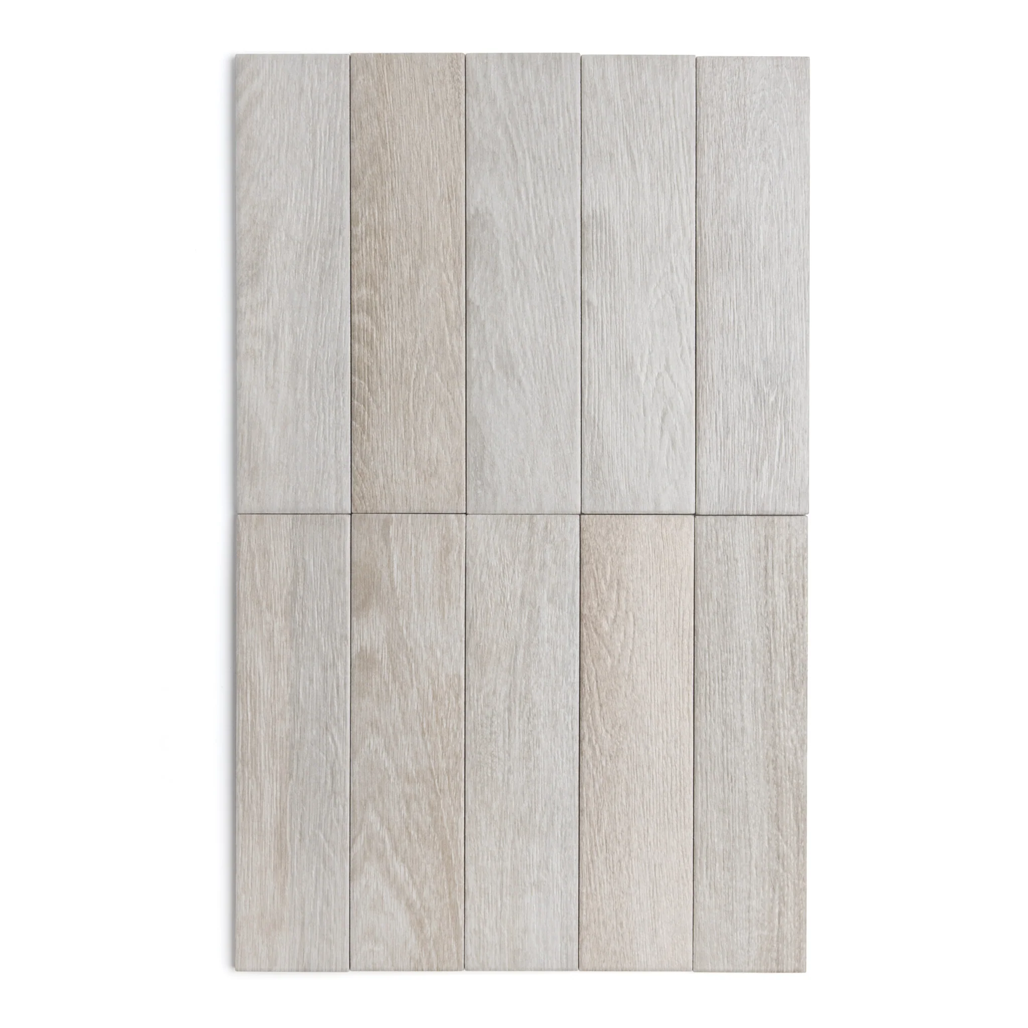 Herringbone White Wood Effect Tile - Image 3